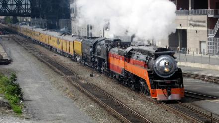 Trains locomotives widescreen 4-8-4 streamliners wallpaper