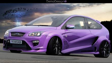 Cars tuning ford focus rs 3d wallpaper