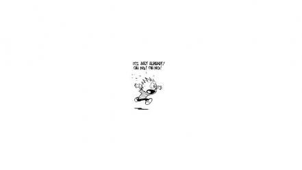 Minimalistic comics calvin and hobbes july white background wallpaper