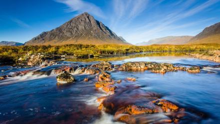 Mountains clouds landscapes nature rivers wallpaper