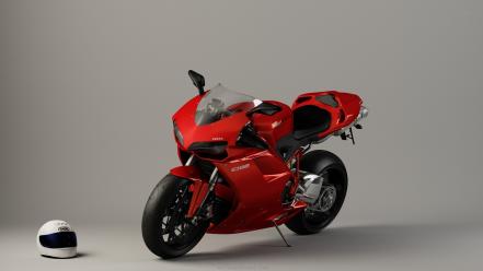 Red helmet animation ducati motorbikes racing wallpaper
