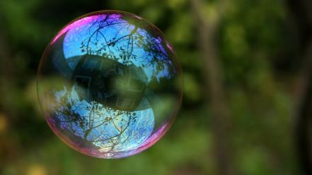 Soap bubbles macro wallpaper