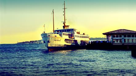 View blue sea beşiktaş manzara vapur steamer wallpaper