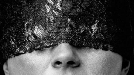Women grayscale masks open mouth jewelry faces manipulation wallpaper