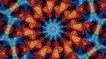 Abstract fractals psychedelic wallpaper