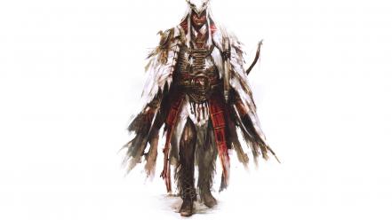 Artwork 3 white background connor kenway pc wallpaper