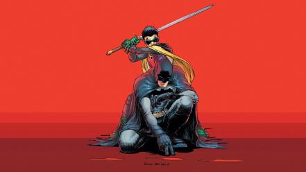 Batman robin dc comics superheroes and damian wayne wallpaper