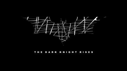 Batman the dark knight rises black background logo wallpaper