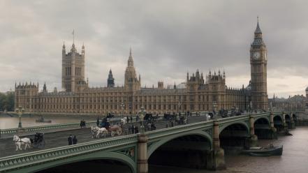 Big ben sherlock holmes rivers parliament houses wallpaper