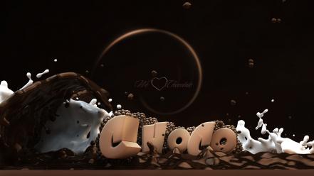 Dark chocolate noir typography percent choco wallpaper