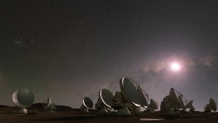 Galaxies moon nasa skyscapes very large array wallpaper