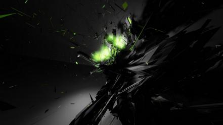 Green abstract explosions digital art explosion wallpaper