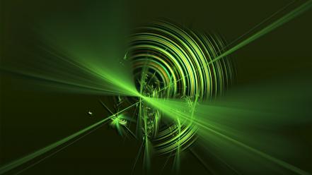 Green abstract fractals digital art wallpaper