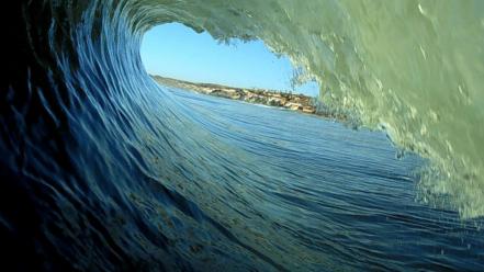 Green blue ocean waves atlantic clark little sea wallpaper