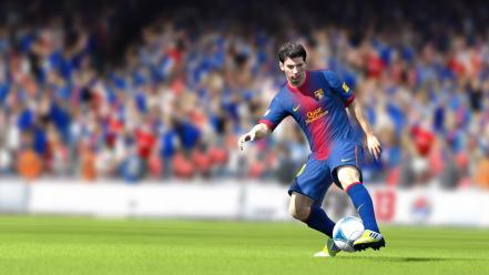 Lionel messi fc barcelona fifa game 13 wallpaper