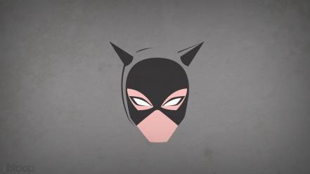 Minimalistic dc comics catwoman grey background blo0p wallpaper