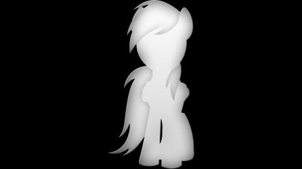 My little pony monochrome rainbow dash wallpaper