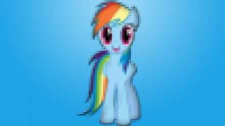 My little pony rainbow dash pixelated wallpaper