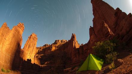 Nature stars desert outdoors tents skies time lapse wallpaper