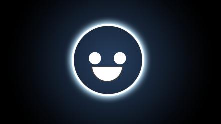 Smiley face icons simplistic black background symbols wallpaper