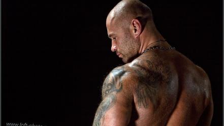 Tattoos men muscles strong bad bald head sweat wallpaper