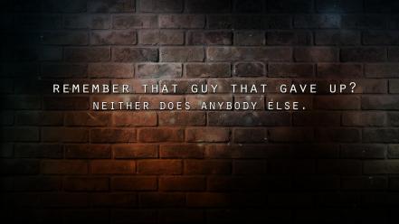 Text wall bricks inspirational brick wallpaper
