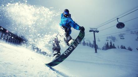 Winter snow sports athletic snowboard wallpaper