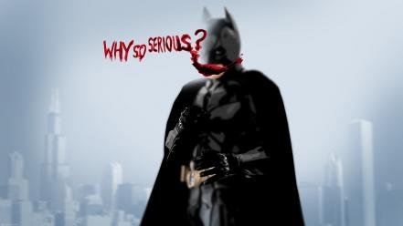 Batman typography the dark knight why so serious? wallpaper