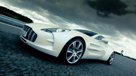 Clouds white cars sharks one-77 aston martin wallpaper