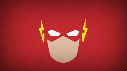 Minimalistic superheroes flash comic hero red background blo0p wallpaper