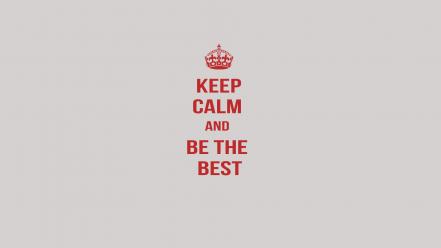 Text typography crowns keep calm and motivation wallpaper
