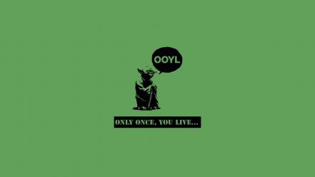 Typography yoda yolo you only live once wallpaper