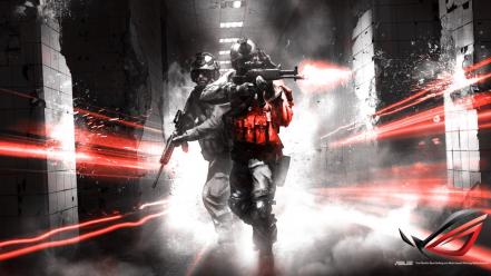 Asus battlefield 3 rog republic of gamers wallpaper