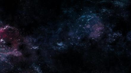 Dark dual screen outer space wallpaper