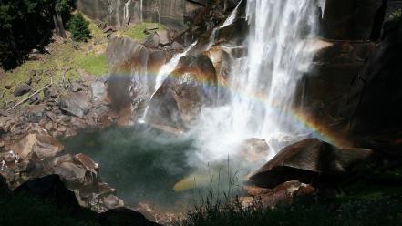 Landscapes nature rainbows waterfalls wallpaper