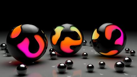 Light abstract spiral spheres 3d orbs wallpaper wallpaper