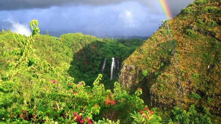 Nature hawaii falls kauai wallpaper