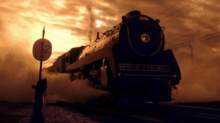 Nature vancouver steam engine british columbia royal hudson wallpaper