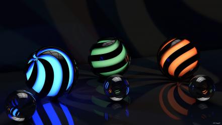 Spheres 3d reflections orbs matsu (sekirei) wallpaper wallpaper