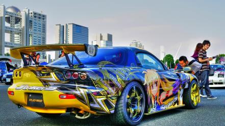 Cars tuning hdr photography mazda rx7 wallpaper