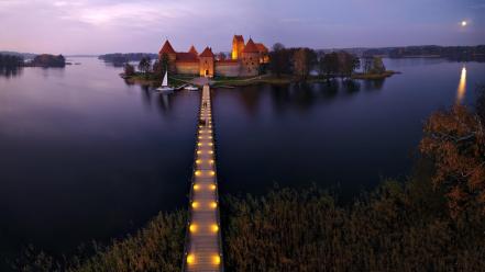 Castles lithuania trakai fort baltic states unseen wallpaper