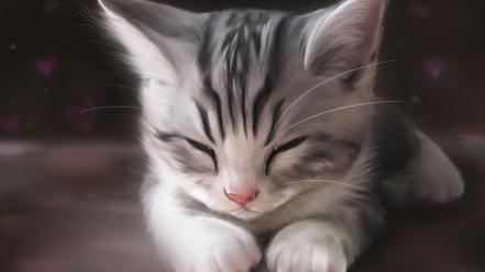 Cats animals digital art artwork kittens wallpaper