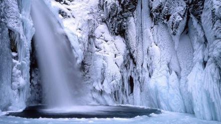 Japan winter waterfalls wallpaper