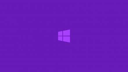 Minimalistic purple metro windows 8 clean logo wallpaper