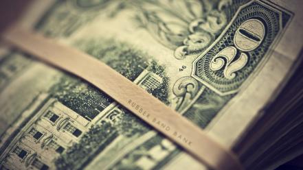 Money dollar bills depth of field twenty bill wallpaper