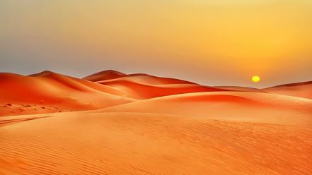 Nature sun desert sand dunes wallpaper
