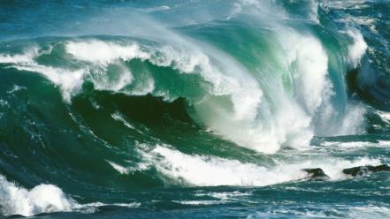 Ocean waves north new zealand seascapes wallpaper