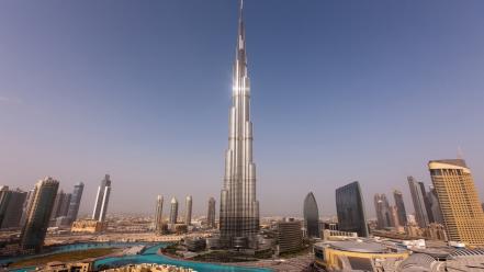Skyscrapers united arab emirates cities burj khalifa wallpaper