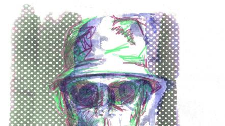 Sunglasses artwork writers hunter s. thompson wallpaper