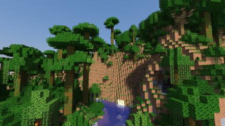 Video games jungle minecraft renders wallpaper